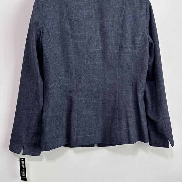 John Meyer Blazer 10 Zip Front Denim Blue Suit Business Career Classic Party NEW - Picture 11 of 12